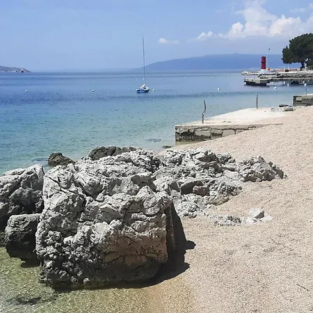 Mobile Homes In Camp Kovacine, Cres, With Long Pebble *